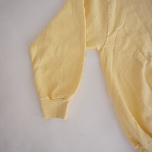 Top Stitch Yellow Butterfly Embroidered Sweatshirt Cottagecore Grandmacore XL - Picture 6 of 8